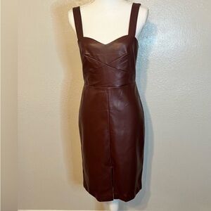 French Connection Crolenda Faux Leather Sheath Dress